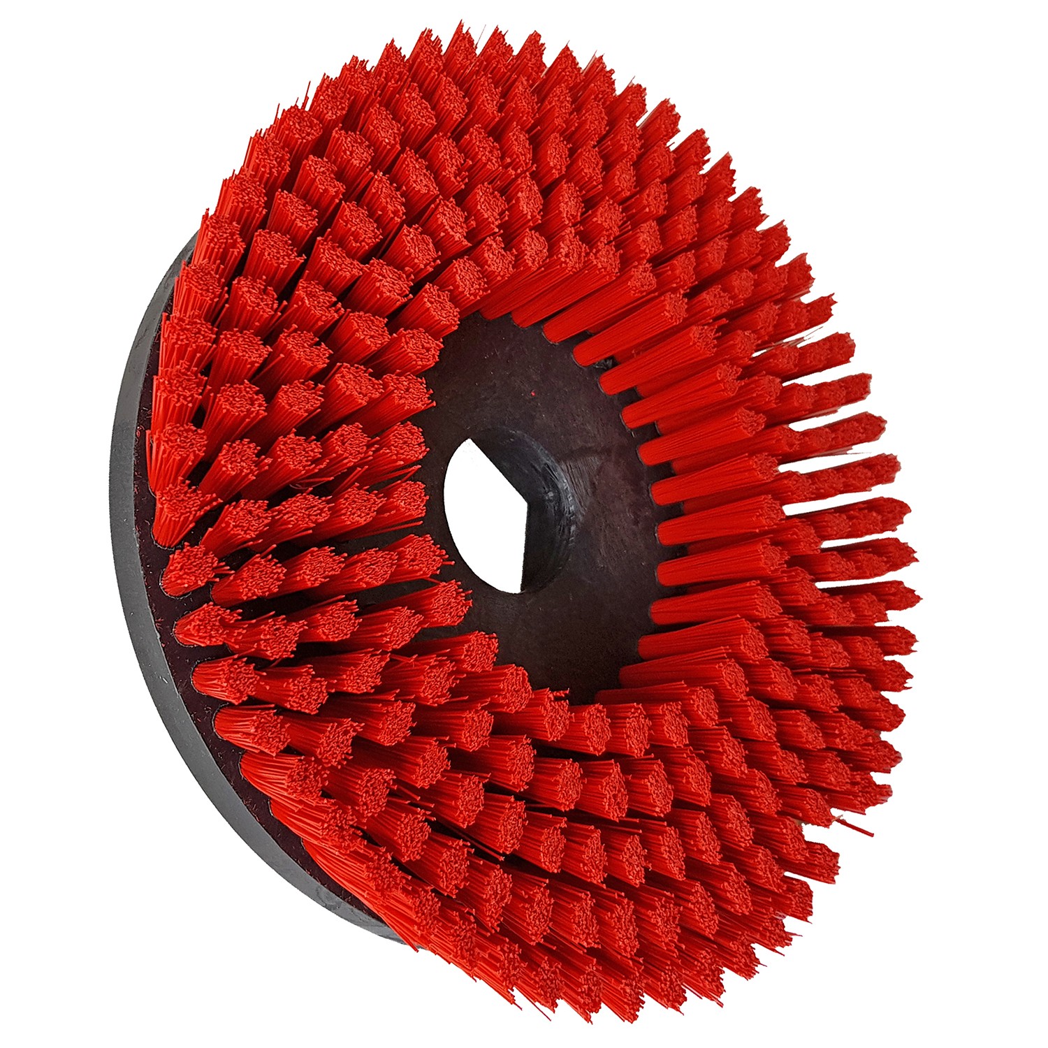 Scrubbing brush red